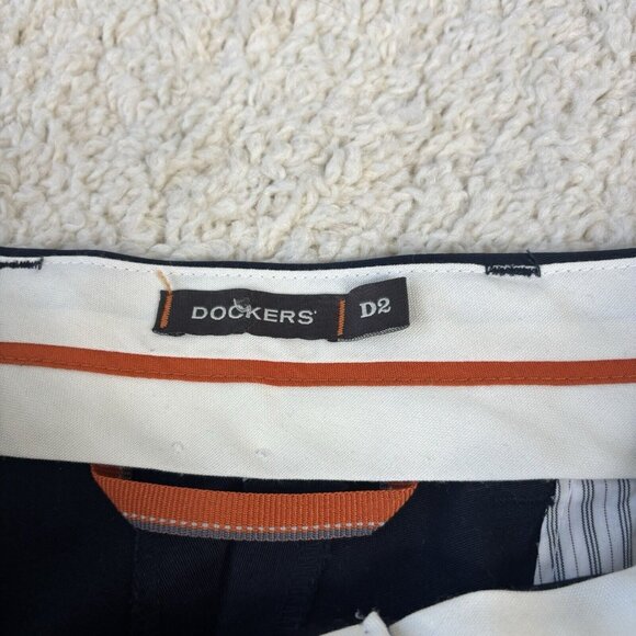 DOCKERS Men's Chino Pants 36X30 Navy Blue Chinos D2 Cotton Straight Leg - Picture 6 of 8